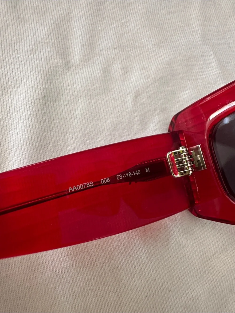 Alaïa Red Rectangular Women's Sunglasses new in box